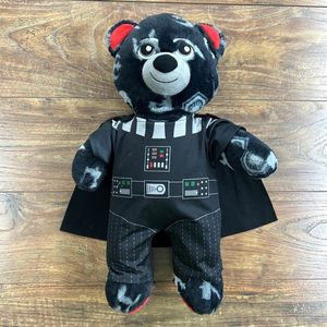 Build A Bear Star Wars Teddy Plush Black Dark Light Side Stuffed Animal 16" BABW